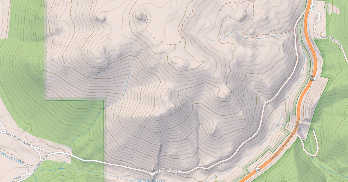 Map preview of OLD GLENBROOK HIGHWAY