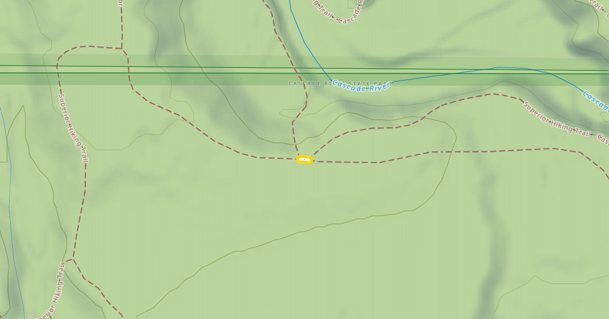 Map preview of Superior Hiking Trail - Cascade River Loop