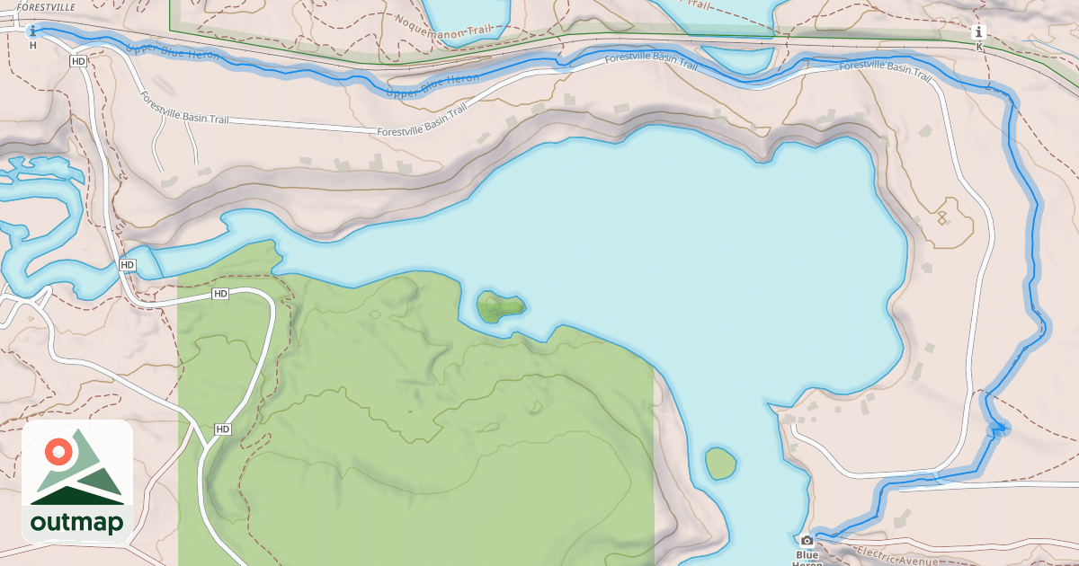 Map of Upper Blue Heron