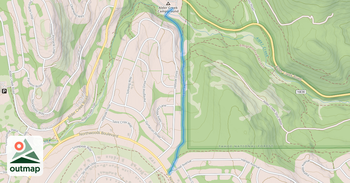 Map of East Perimeter Trail