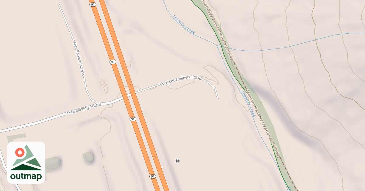 Map of CORN LOT TRAILHEAD