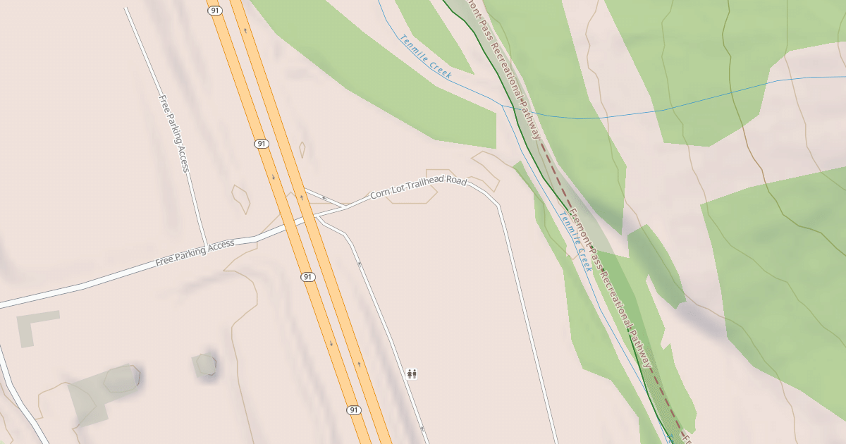 Map preview of CORN LOT TRAILHEAD