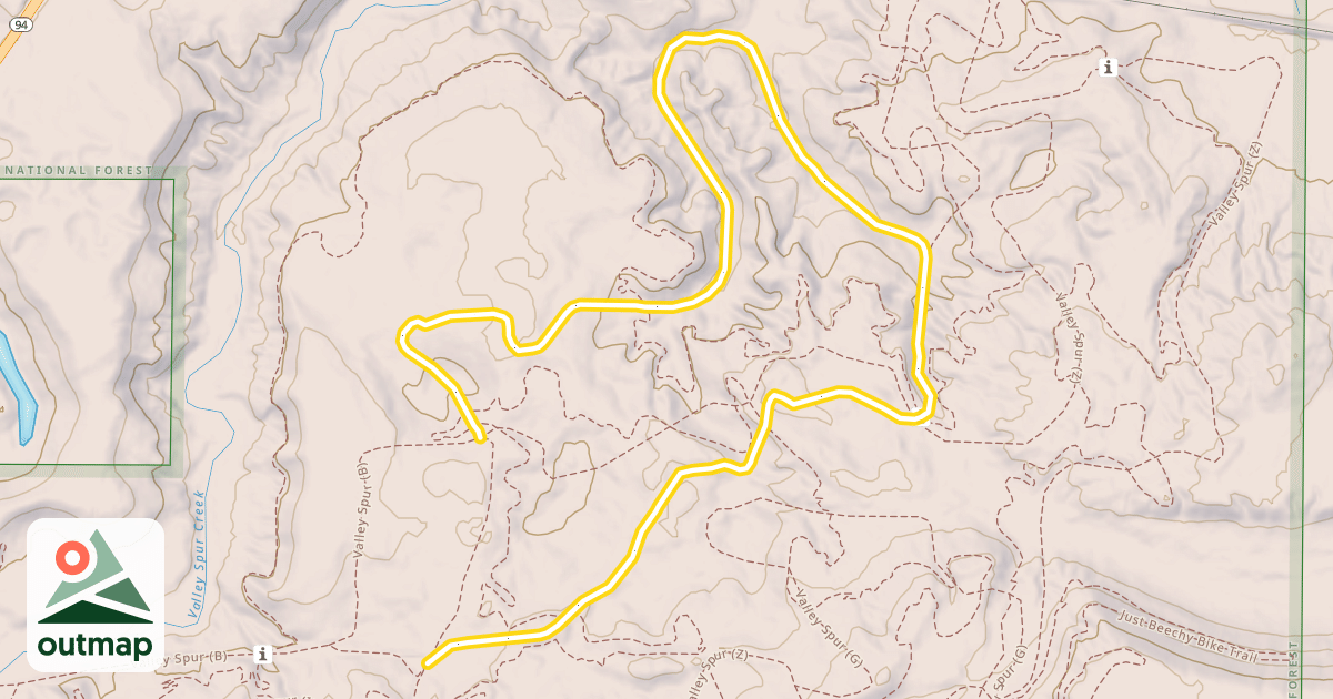 Map of Valley Spur (H)