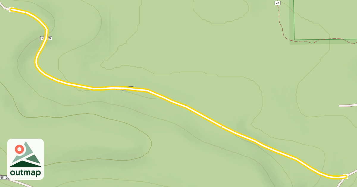 Map of Forest Road 4615-100