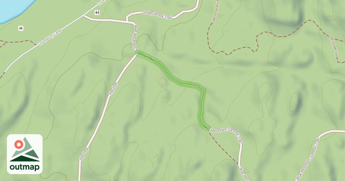 Map of Blue Mountain Summit Trail