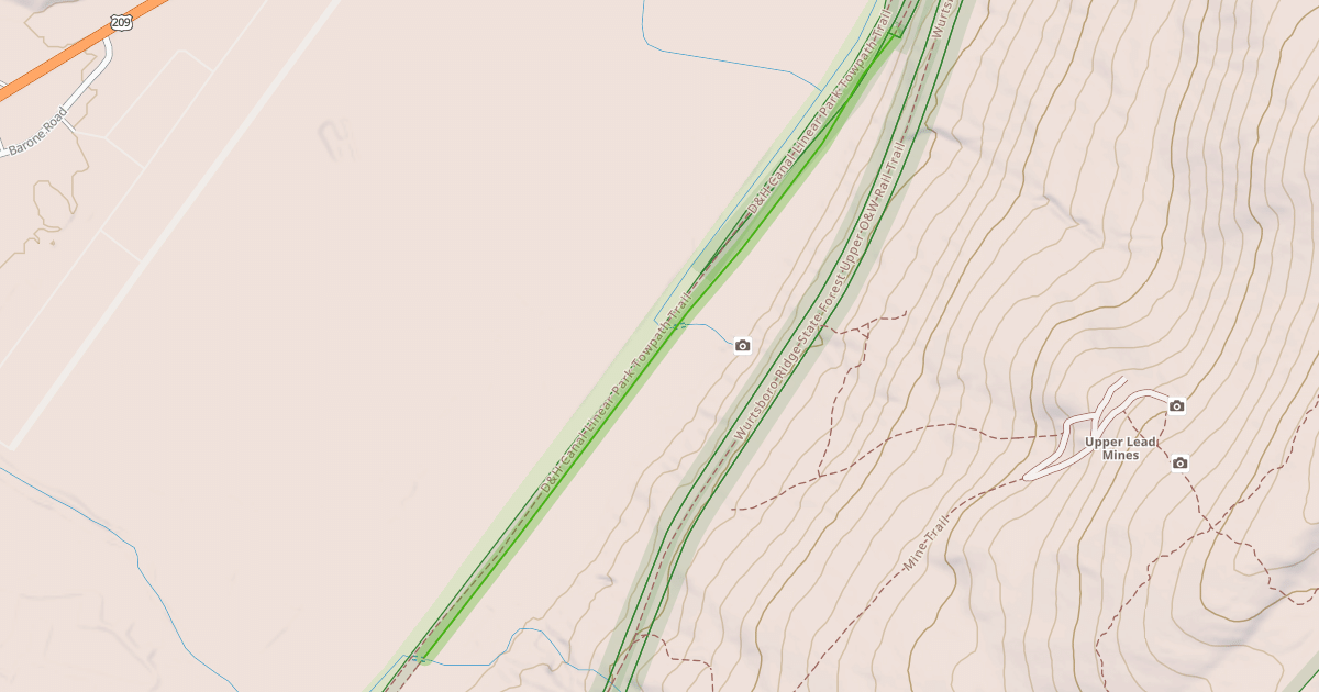 Map preview of Wurtsboro Ridge State Forest Lower O&W Rail Trail