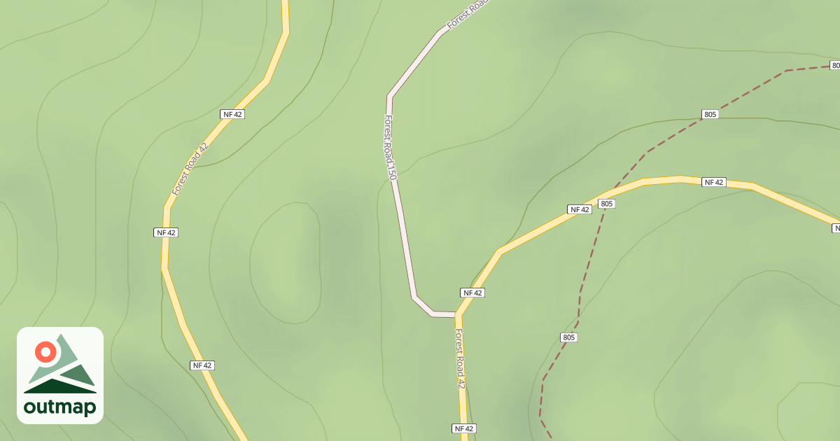 Map of USFS Motor Vehicle Use Map Roads {72D3556A-85E5-45E6-87CE-CC9E88CF7F3A}