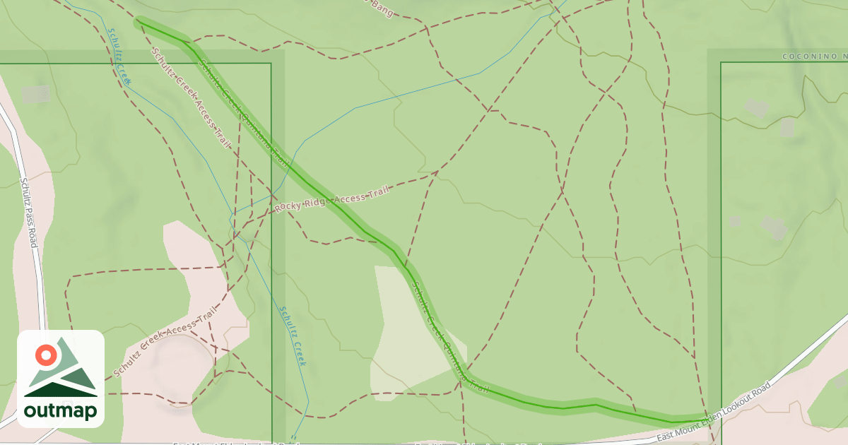Map of Schultz Creek-Quintana Trail