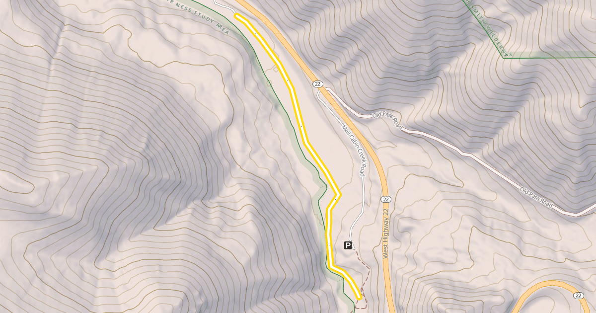 Map preview of Mail Cabin Creek