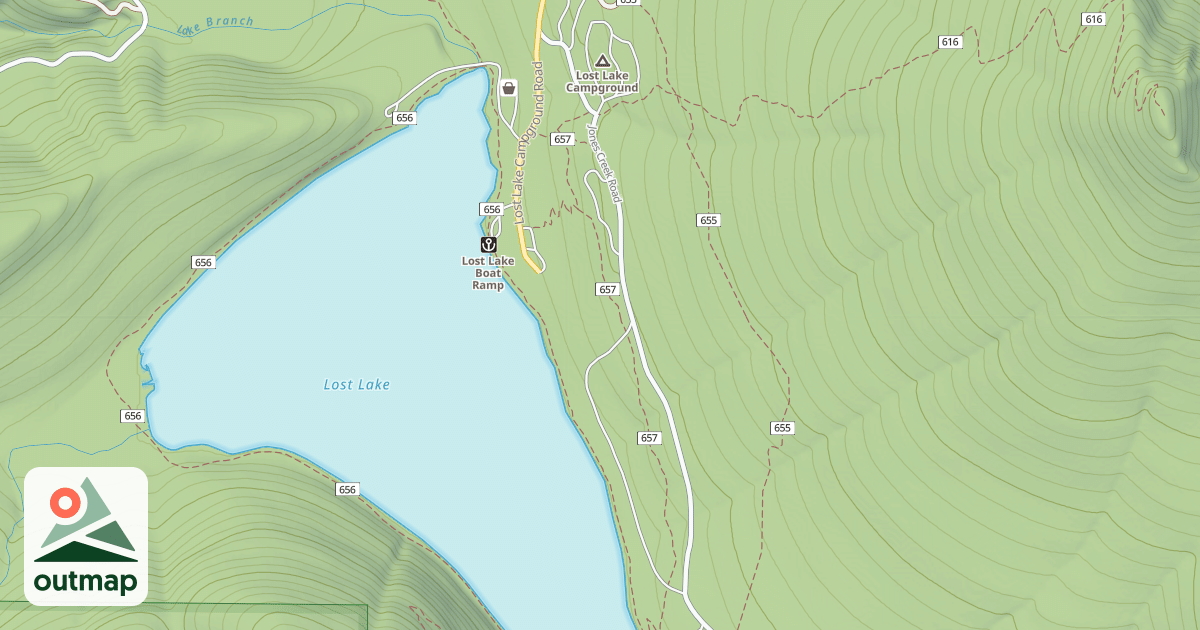 Map of LOST LAKE CAMPGROUND MAIN ROAD