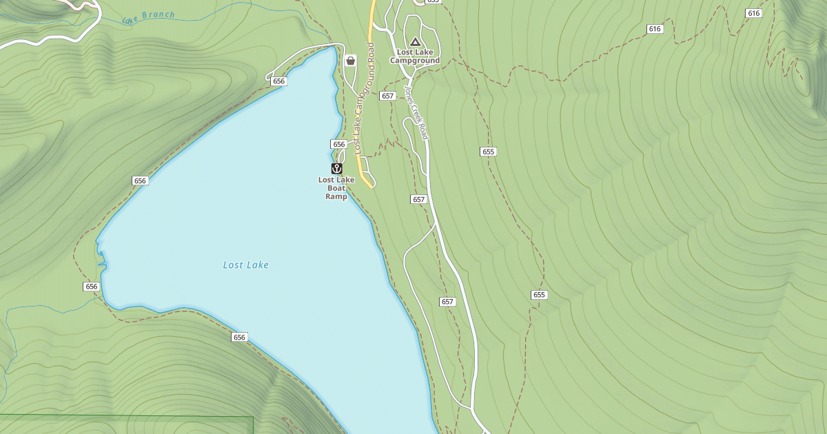 Map preview of LOST LAKE CAMPGROUND MAIN ROAD