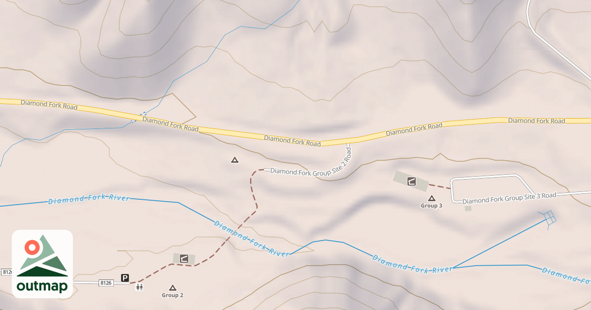 Map of DIAMOND FORK GROUP SITE 2