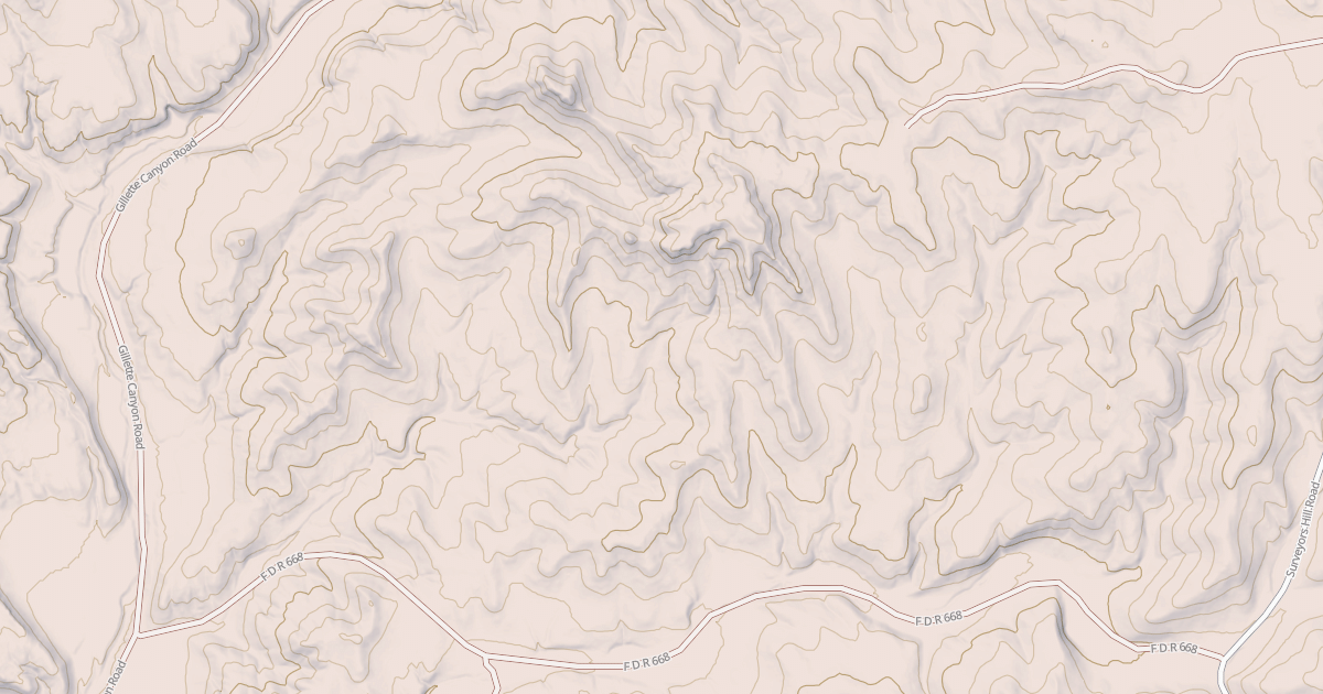 Map preview of GILLETTE CANYON RD