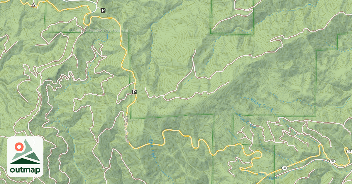 Map of MARYS PEAK ROAD