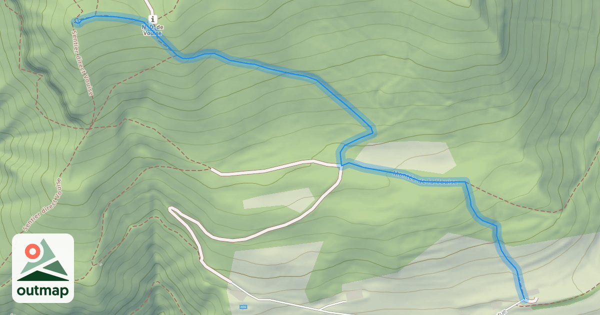 Map of Chemin de Notre Dame de Vouise