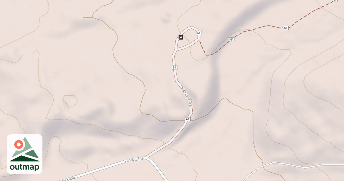 Map of HALL LAKE TRAILHEAD