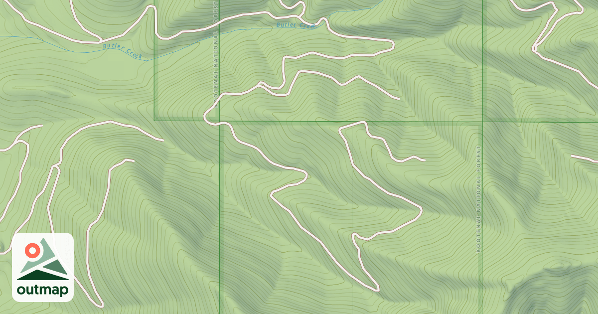 Map of BUTLER CREEK B
