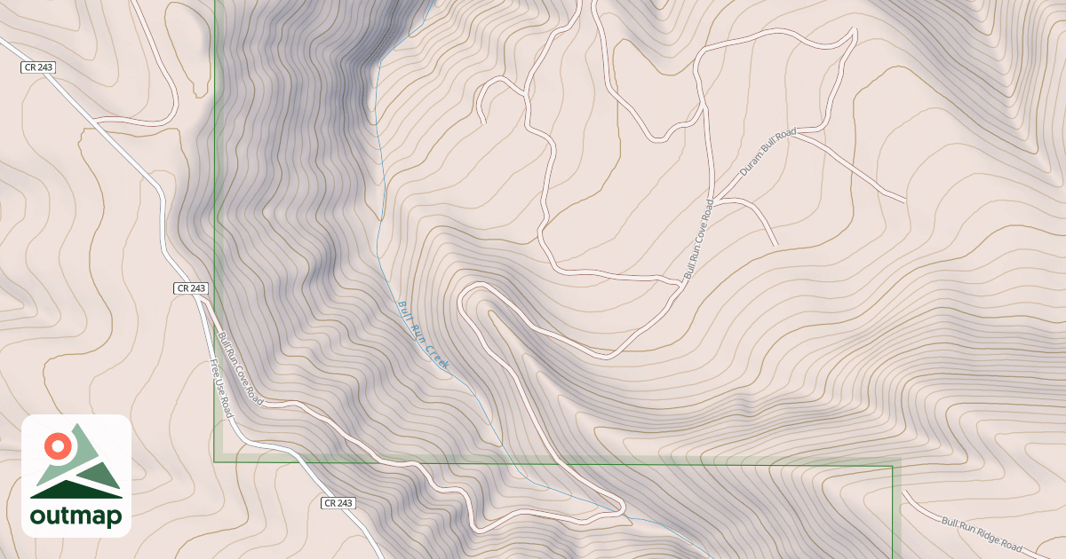 Map of BULL RUN COVE