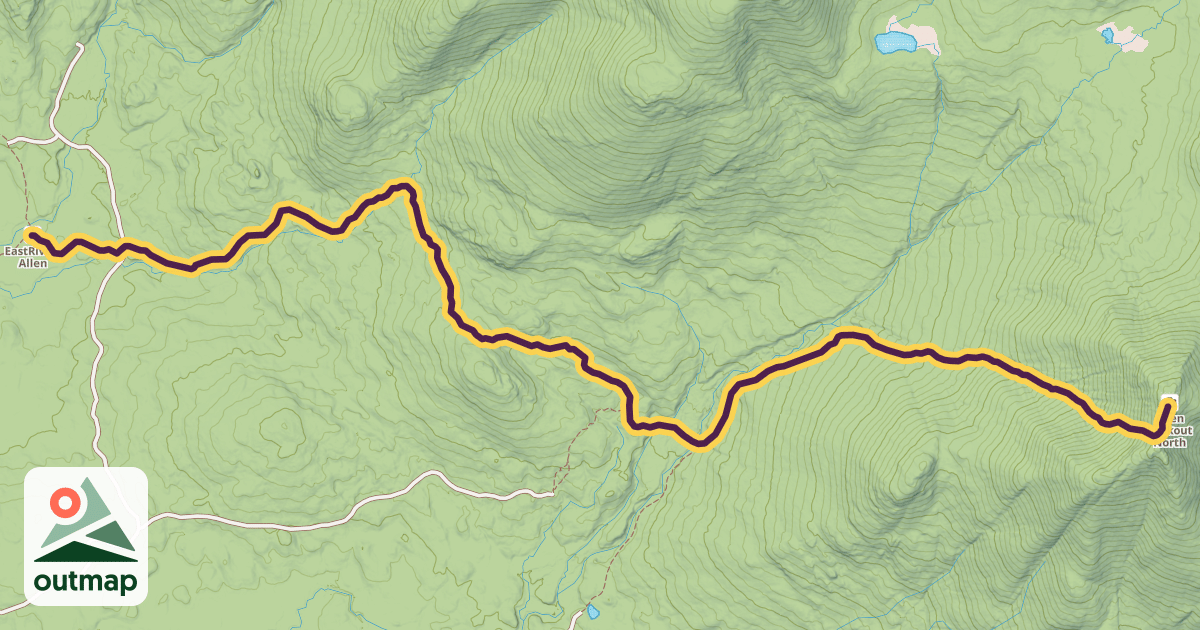 Map of Allen Mountain Trail
