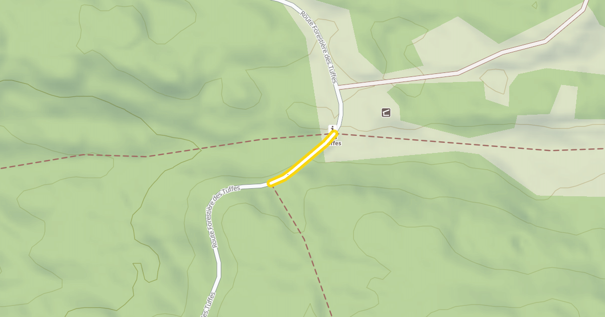 Map preview of Route Forestière des Tuffes