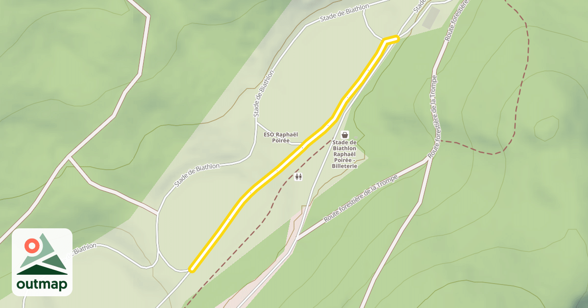 Map of Stade de Biathlon