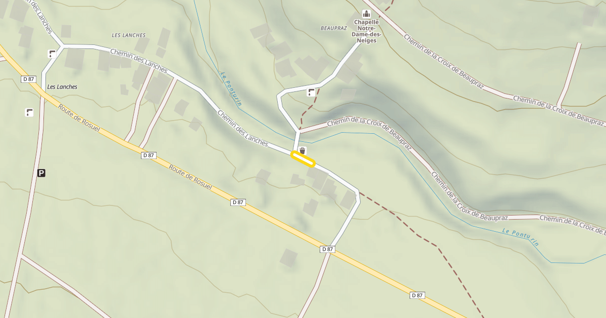 Map preview of Chemin des Lanches