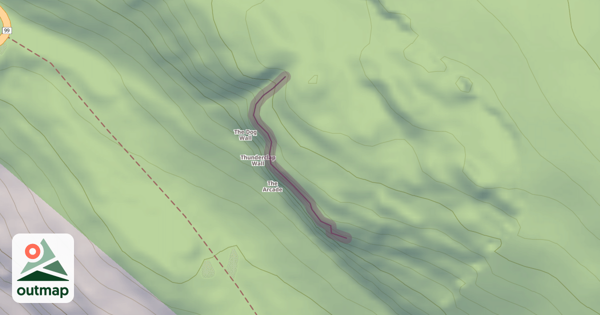 Map of Climbing Crag