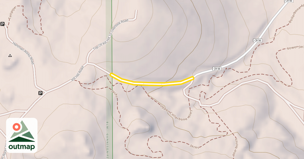 Map of Kill Hill Road