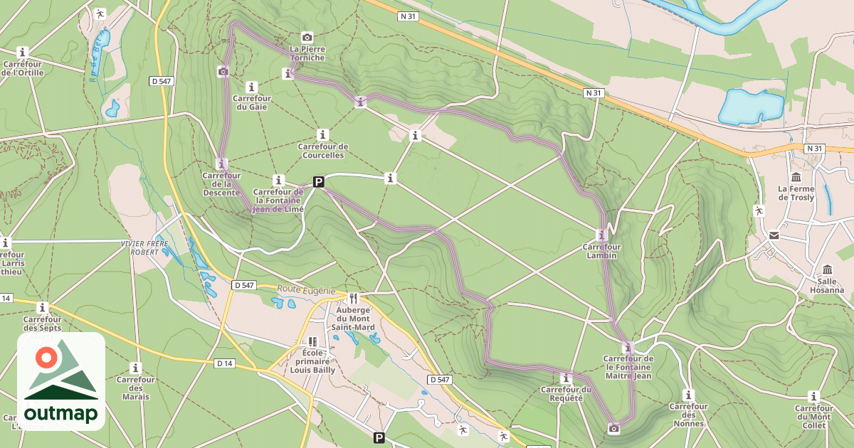 Map of Route Tournante sur le Mont Saint-Marc