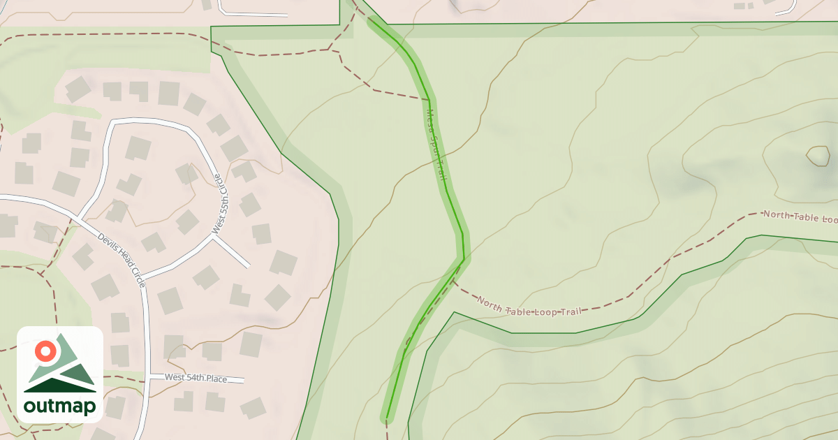 Map of Mesa Spur Trail