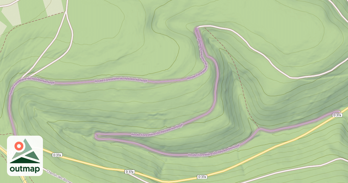 Map of Route Forestière du Rebsteckerkopf
