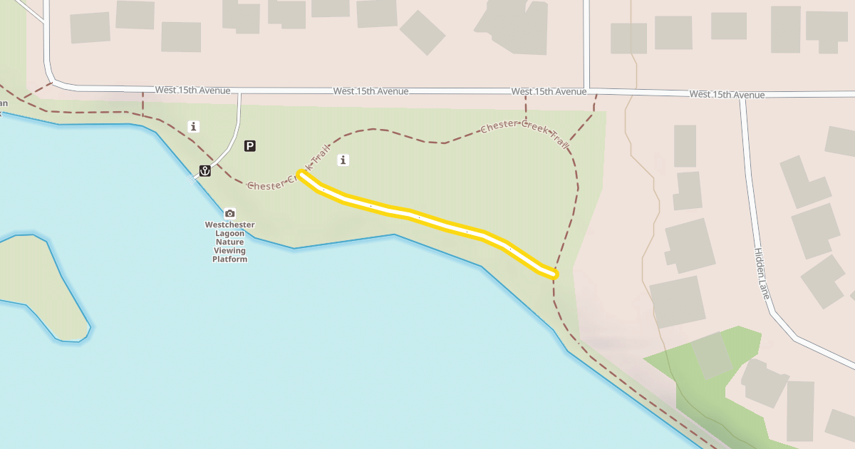Map preview of Chester Creek Trail