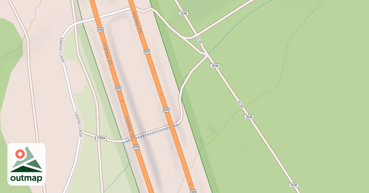 Map of A-Sawmill Cutoff Sm