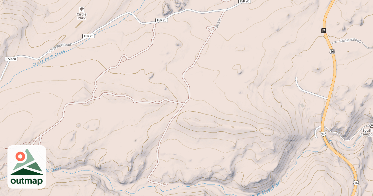 Map of SOUTH CLEAR CREEK
