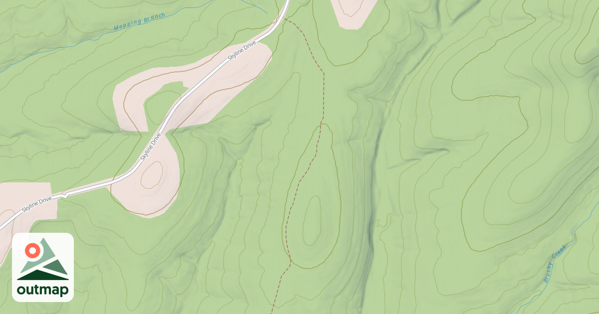 Map of BRUSHY RIDGE SPUR A