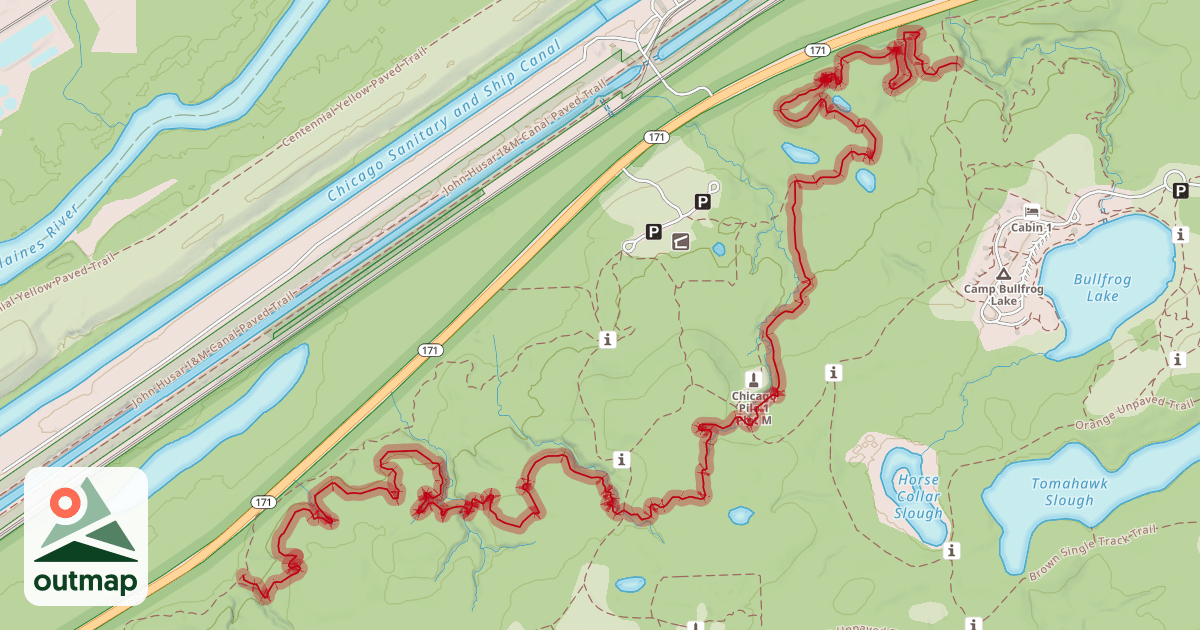 Map of Yellow Single Track Trail