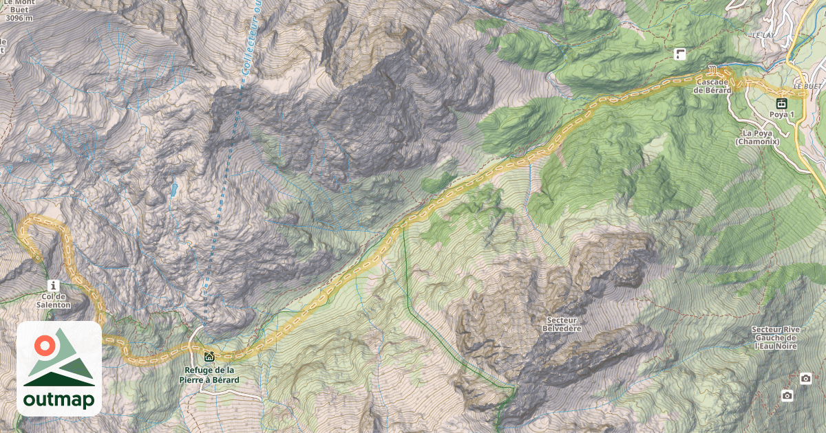 Map of Aiguille de Salenton — Le Buet