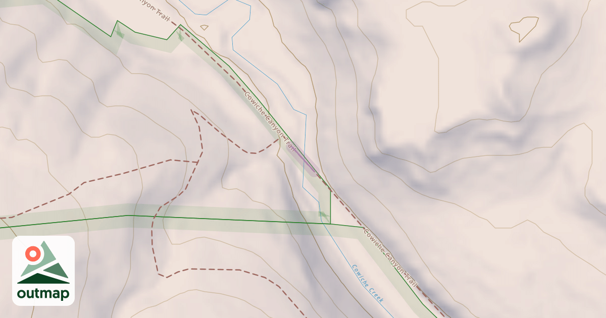 Map of Cowiche Canyon Trail