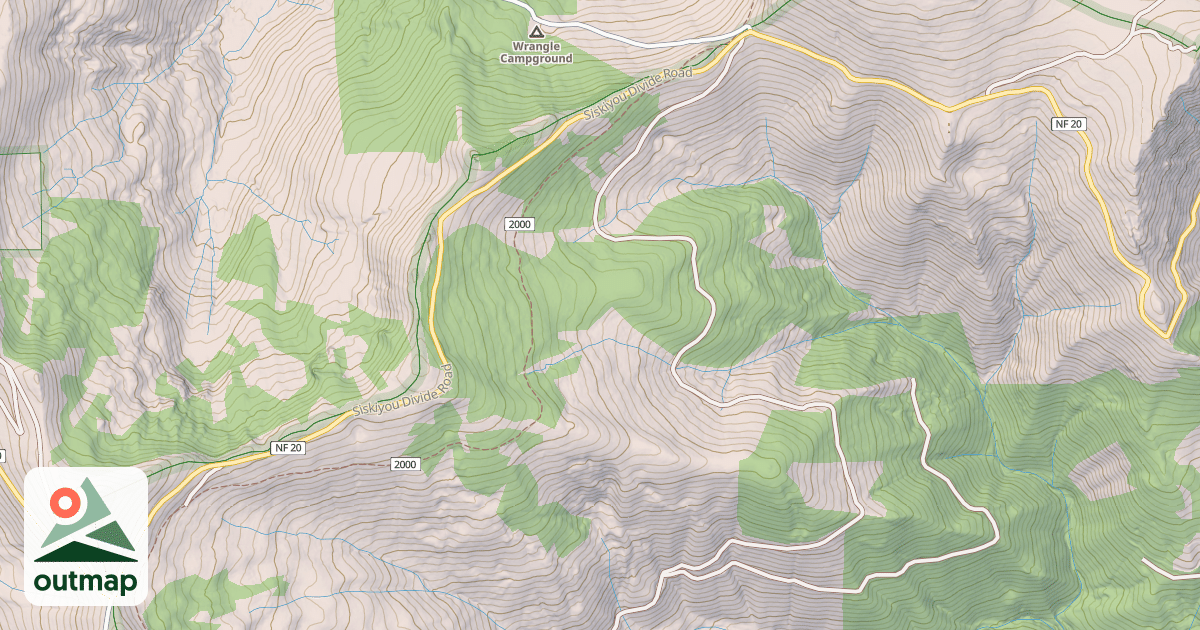 Map of SISKIYOU DIVIDE
