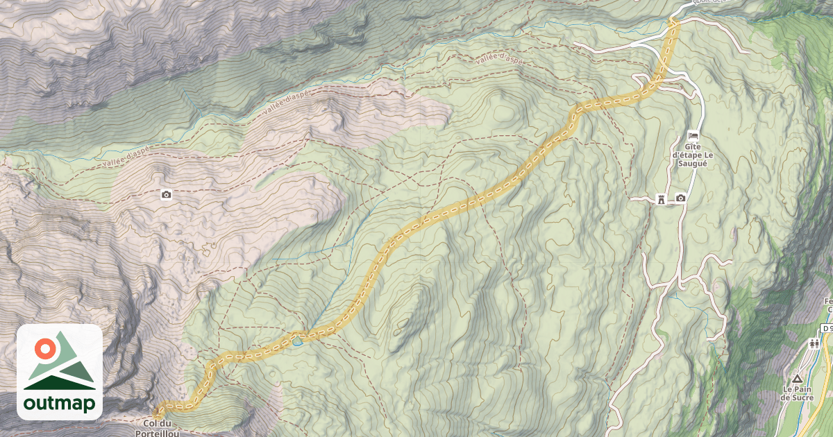 Map of Le Porteillou — Pont de Saugué