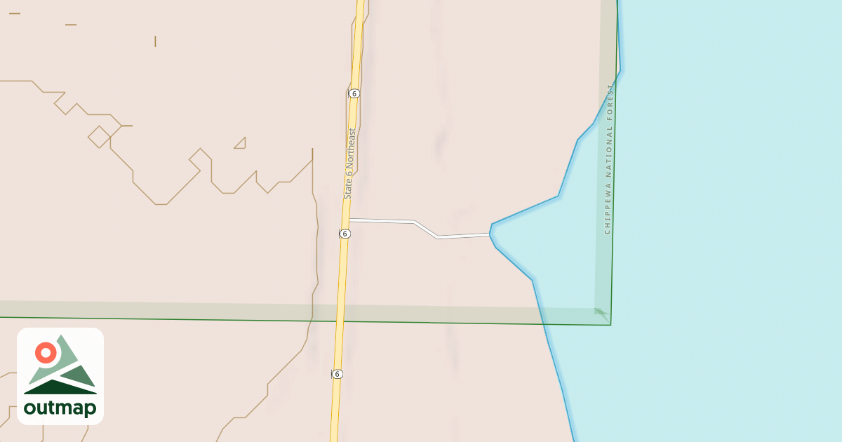 Map of BIG RICE LAKE BOAT ACCESS