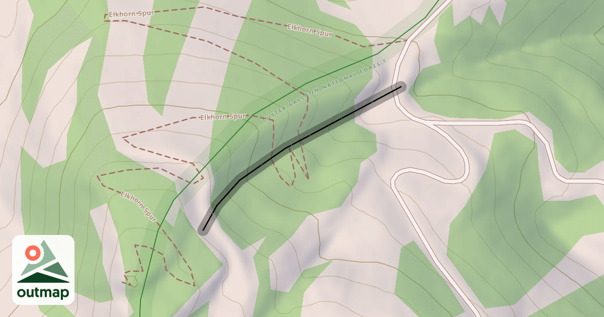 Map of Upper Bearcat Gully