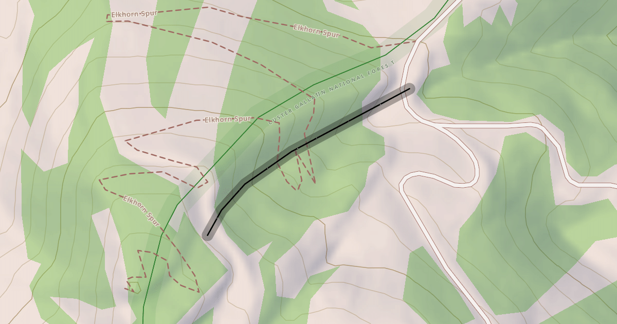 Map preview of Upper Bearcat Gully