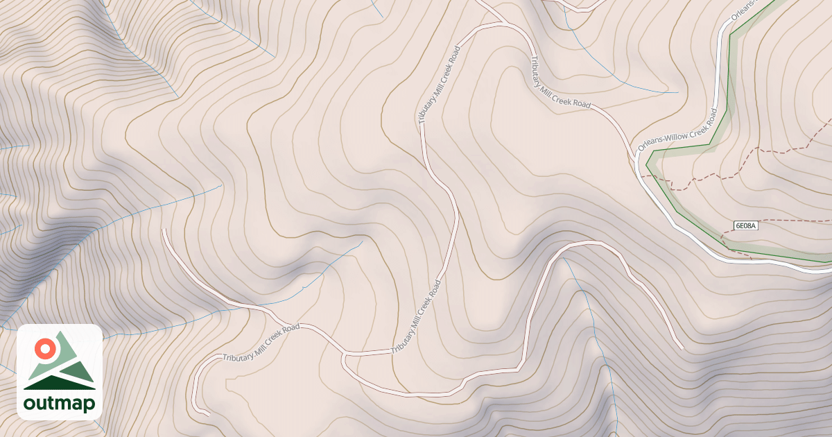 Map of TRIBUTARY MILL CREEK