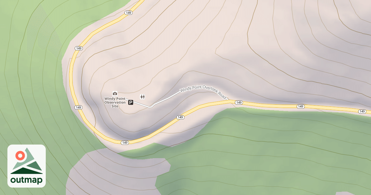 Map of WINDY POINT OVERLOOK