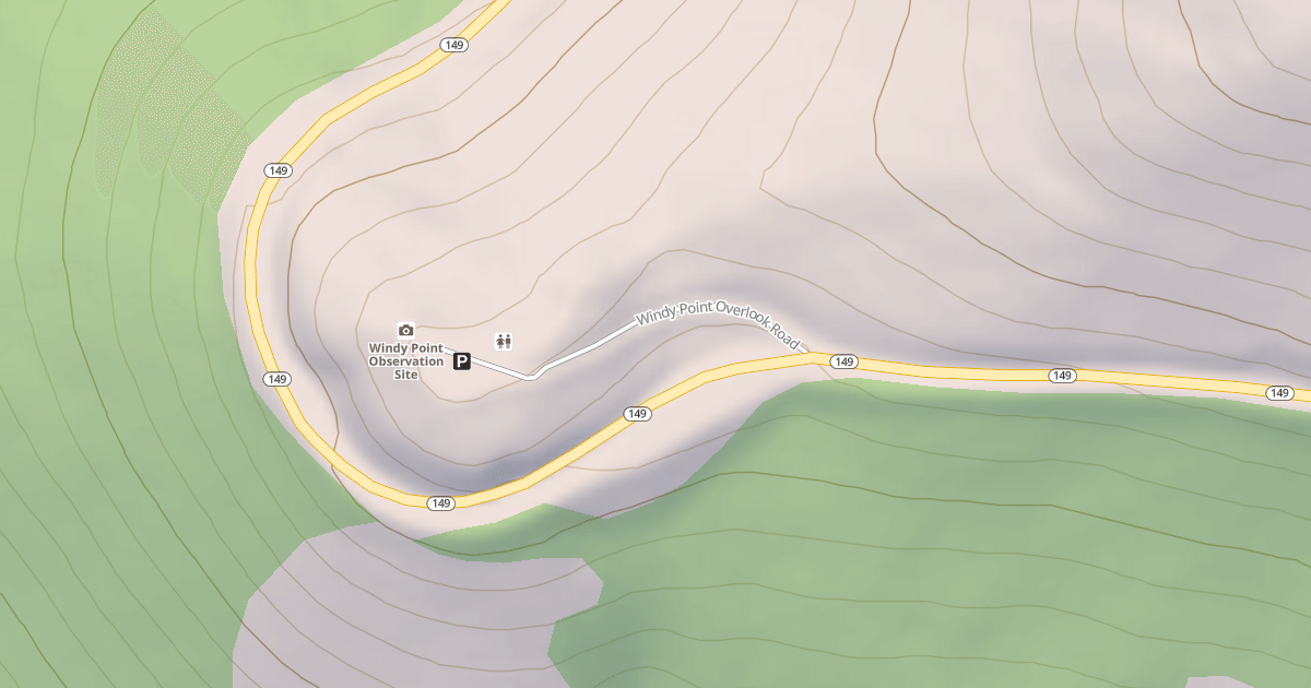 Map preview of WINDY POINT OVERLOOK