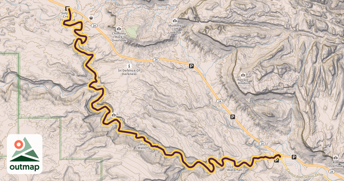 Map of Sulphur Creek Trail