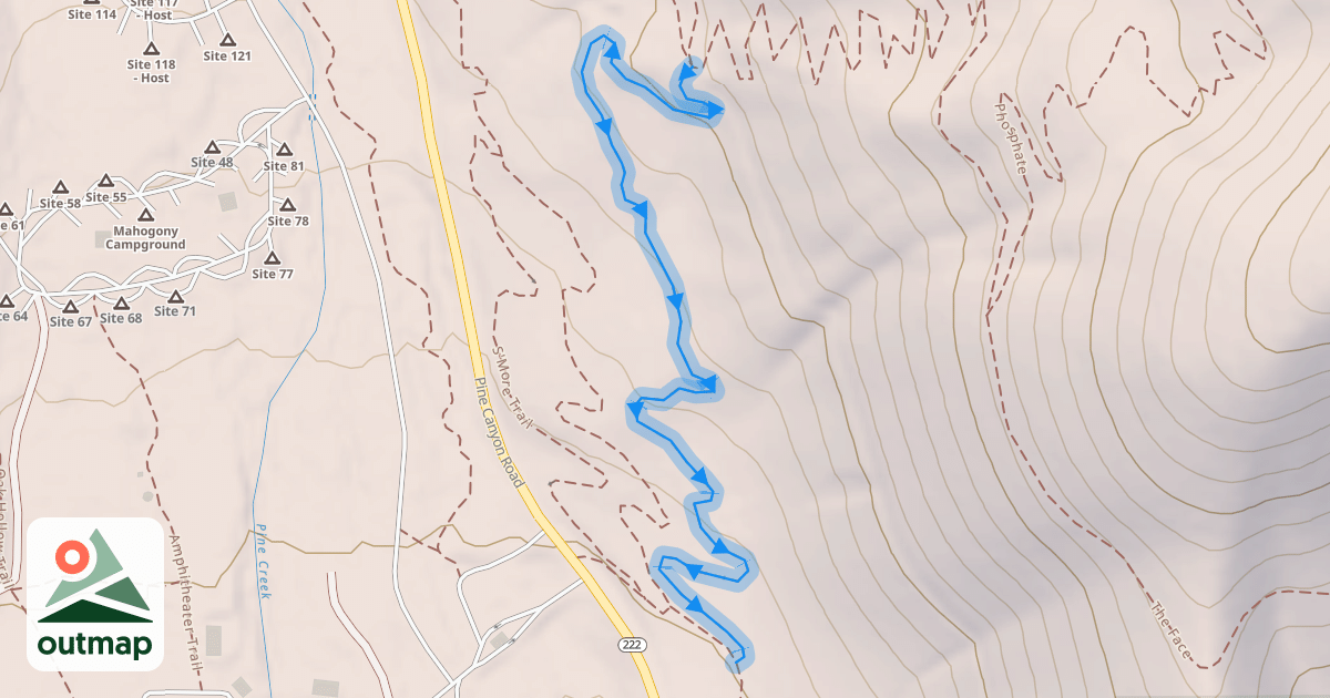 Map of Pine Canyon Flow