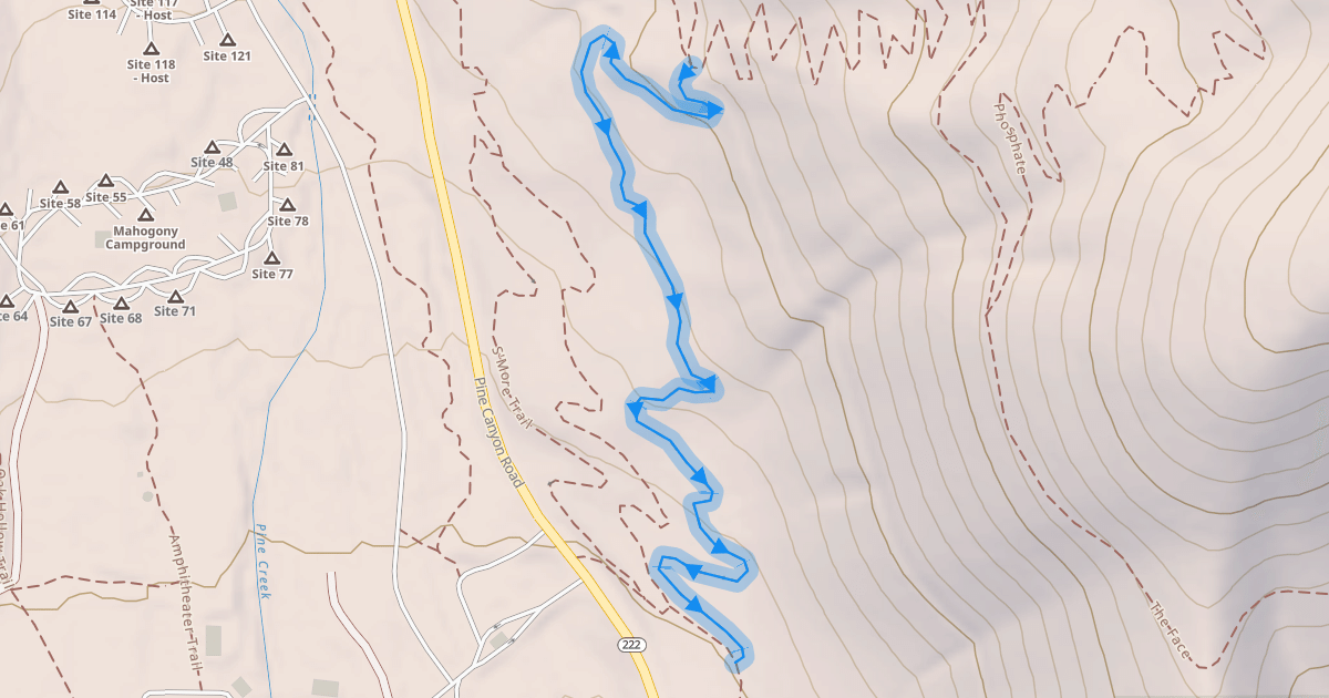 Map preview of Pine Canyon Flow