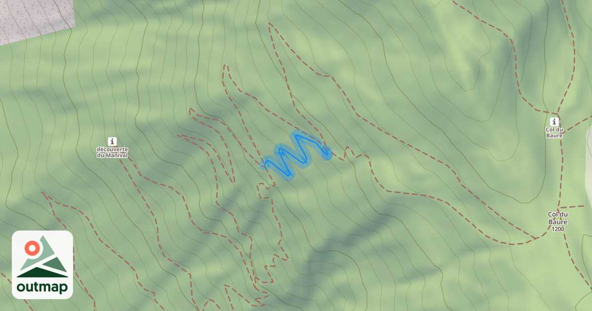 Map of ancienne sente